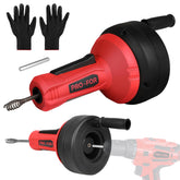 PRO-FOR Drain Auger manual handle close-up for easy unclogging