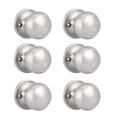 Probrico six-pack satin nickel dummy door knobs for non-turning door pulls.