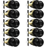 Probrico black privacy door knob kit for interior doors with easy thumb turn lock