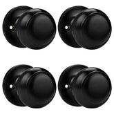 Probrico Black Half Dummy Door Knobs with round design for interior doors with push/pull use