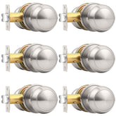 Probrico brushed nickel passage knob round interior door use