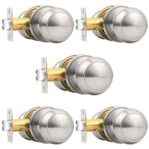 Probrico brushed nickel passage knob on interior door for easy hallway access