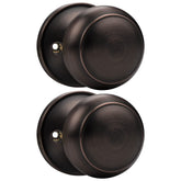 Probrico dummy knob with rose 65mm in oil-bronze finish for interior doors.