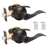 Probrico entrance lever bronze front view shows sturdy construction