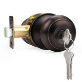 Probrico exterior door knob with lock for secure entry