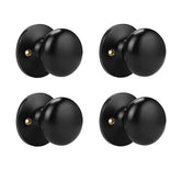 Probrico half dummy door knobs 4-pack in matte black finish for durable door pulls.