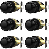 Probrico interior door knob in black ball design for hallway convenience.