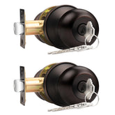 Probrico keyed-alike front door knob with oil rubbed bronze finish for quick exterior entry.