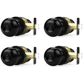 Probrico matte black door knob front view for bedrooms