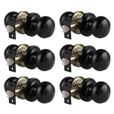 Probrico matte black interior door knobs 6-pack for hallway and closet doors