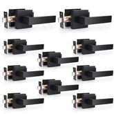 Probrico matte black passage lever front view showcases durable interior hardware.