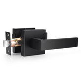 Probrico matte black passage lever on square form ideal for hall and closet doors