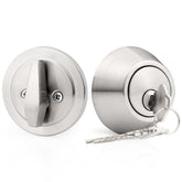 Probrico 1-Side Keyed Cylinder Deadbolt in brushed nickel with secure exterior key access.