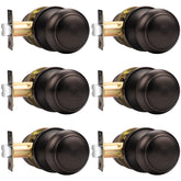 Probrico passage knob close-up in oil rubbed bronze finish for interior doors.