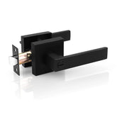 Probrico privacy door handle with matte black finish for interior spaces