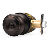 Probrico privacy door knob bronze closeup on interior door, showcasing durable stainless steel.