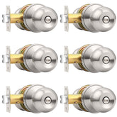 Probrico privacy door knob close-up in brushed nickel with reliable privacy control.