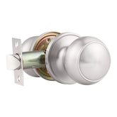 Probrico round passage knob on door in satin nickel finish for smooth keyless operation