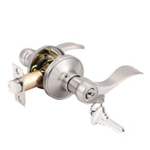 Probrico Wave-style lever handle front view, durable grip for daily entry.
