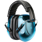 ProCase noise reduction earmuffs in crystalblue shield ears during mowing