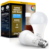 Prosperbiz 200W LED bulb with exposed filament for a classic look and bright illumination.