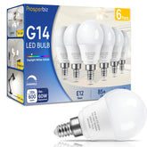 Prosperbiz E12 dimmable globe bulb with daylight brightness for true colors.