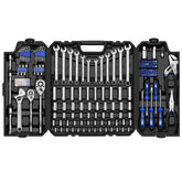 Prostormer 240-piece tool set with sockets and wrenches for versatile automotive repairs.