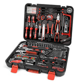 Prostormer 259-piece tool kit in red case ready for home repairs.