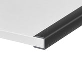 Protalwell rubber edge trim on a cabinet edge provides quick, self-adhesive protection.