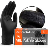 ProtectMate 5mil nitrile gloves in box packaging for quick restocking.