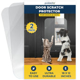 PROTECTO door scratch guard 18x12 protects against pet scratches on a door.