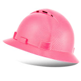 ProtectX full brim pink hard hat with vented design for active work days.