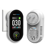 Protmex CO detector plug-in with real-time readings for quick awareness