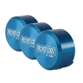 Proven Industries 400XL puck-lock blue front view securing trailer doors