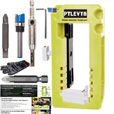 PTLEVYN door hinge template kit in green for precise hinge alignment on doors