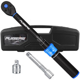 PUIBERS 3/8 drive torque wrench with 72-tooth head for precise tightening.