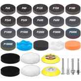 Pukamam wet-dry sanding discs from the grit range 60 to 10000 for metal, wood, and plastic finishes