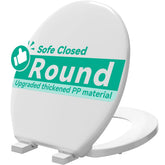 PUKANIUM round toilet seat slow close hinges for whisper quiet closure and smooth operation