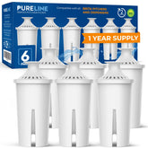 Pureline replacement filter for Brita pitchers—close-up shows filtration capability