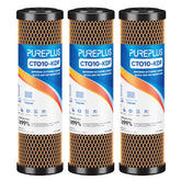 PUREPLUS 1-micron CTO carbon filter in a 2.5x10 cartridge for whole-house use