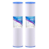 PUREPLUS 20x4.5 inch pleated sediment filter for well water delivers cleaner flow.