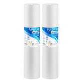 PUREPLUS 5-micron filter body shows compact cartridge and branding for reliable sediment filtration
