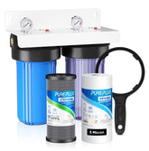 PUREPLUS 5-micron sediment pre-filter captures fine particles for crisper water.