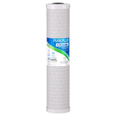 PUREPLUS CTO20BB filter core close-up showing dense carbon surface for filtration