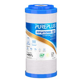 PurePlus PPW10BB-SZ string wound sediment filter captures sediment for clearer water.
