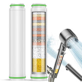 PWERAN shower filter 18-stage core matrix for cleaner water and healthier skin.