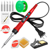 Q-MING Soldering Iron Kit 100W LED display for precise temperature control.