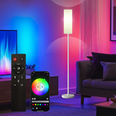 Qaubauyt smart LED floor lamp with app control for seamless living room lighting
