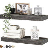 QEEIG bathroom floating shelves mounted on wall for compact storage and display