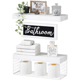 QEEIG bathroom shelves over toilet mounted on wall for organized toiletries and easy access